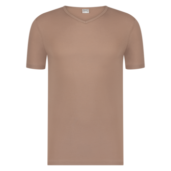 Heren T-shirt V-Neck Naturel Green Comfort