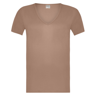 Heren T-shirt diepe V-Neck Naturel Green Comfort