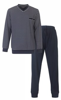 Paul Hopkins tricot heren pyjama Streep Ombre Blue