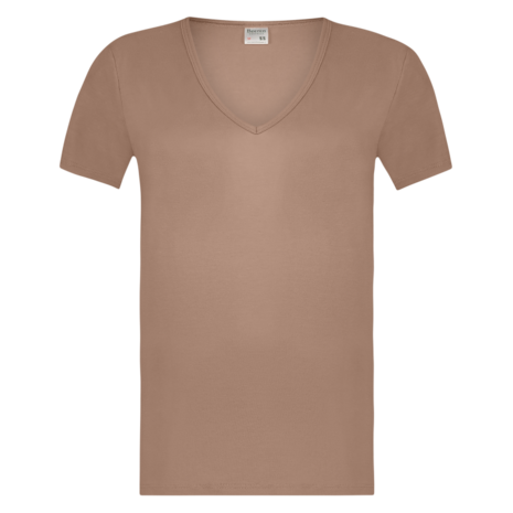 Heren T-shirt diepe V-Neck Naturel Green Comfort