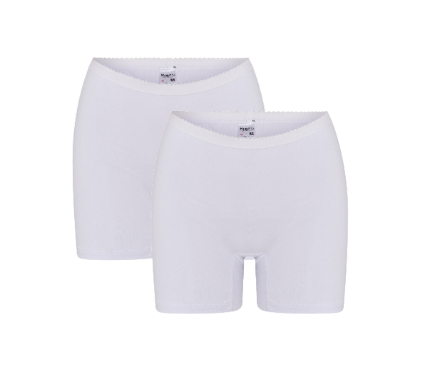 Pack Dames Boxershorts Softly Met Lange Pijp Wit Beeren Ondergoed