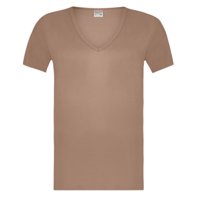 Heren T-shirt diepe V-Neck Naturel Green Comfort