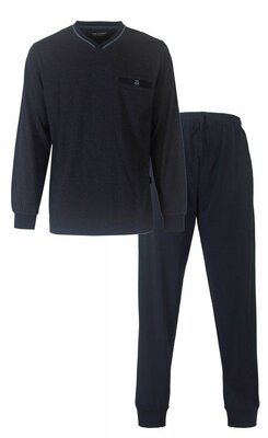 Paul Hopkins tricot heren pyjama donkerblauw